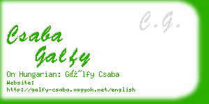 csaba galfy business card